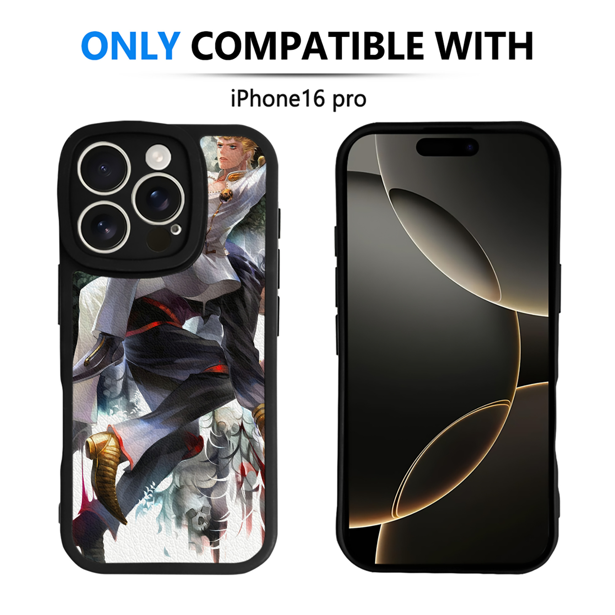 （画像用） ジョジョの奇妙な冒険 JoJo's Bizarre Adventure 【iPhone 16シリーズ対応】シリコンスマホケース（レザー調） 材質：シリコン